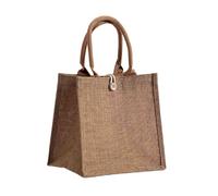 Enigmaire Jute Shopping Bag,Natural Jute Shopper Bag,Jute Canvas Tote Bag,Hessian Shopping Bags,Reusable And Stylish Jute Shopping Tote,Washable,For Daily Shopping,Travel,Picnic