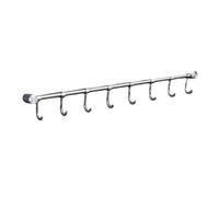 Enigmaire Kitchen Utensil Rail,Hanging Pot Rack Utensil Holder,Wall Mounted Kitchen Rail,Stainless Steel Utensil Rack,With Movable Sliding Hooks,Space Saver,for Kitchen Bathroom
