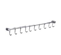 Enigmaire Kitchen Utensil Rail,Hanging Pot Rack Utensil Holder,Wall Mounted Kitchen Rail,Stainless Steel Utensil Rack,With Movable Sliding Hooks,Space Saver,for Kitchen Bathroom