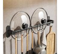 Enigmaire Kitchen Utensil Rail,Kitchen Utensil Holder Rack Storage Rail,Kitchen Hooks For Utensils,Kitchen Utensils Hanging Shelf,Hanging Kitchen Storage Organizer,Space Saver,for Kitchen Bathroom