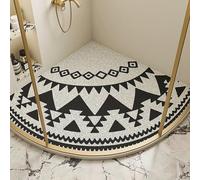 Enigmaire Loofah Quadrant Bath Mats,Sector Rubber Bath Mat,Corner Shower Mat,Anti-Bacterial Suction Mat,Non Slip,Triangular,Washable,Anti Mould,Quick-Drying,For Shower,Bathroom And Toilet,Home,Hotel