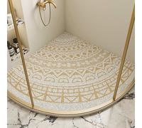 Enigmaire Loofah Quadrant Bath Mats,Sector Rubber Bath Mat,Corner Shower Mat,Anti-Bacterial Suction Mat,Non Slip,Triangular,Washable,Anti Mould,Quick-Drying,For Shower,Bathroom And Toilet,Home,Hotel