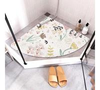 Enigmaire Sector Loofah Shower Mat,Corner Shower Mat,Triangle Shower Mats,Quadrant Sector Safety Mats,Anti Mould Shower Mats,Bath Mat Non Slip,Anti-Bacterial,Washable,Quick-Drying,For Bathroom Floor