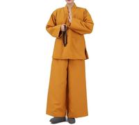Enigmaire Shaolin Monk Kung Fu Buddhist Robe,Winter Monk Buddhist Clothes,Haiqing Meditation Clothes,Unisex,Autumn And Winter,Comfortable And Breathable,for Meditation,prayer,chanting