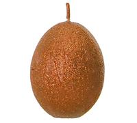EnigmaSupplies 2 Egg Shaped Candles in Terracotta Slightly Sparkly Textured Effect