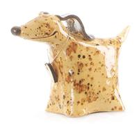 EnigmaSupplies Handcrafted Ceramic Greyhound Figurine - Elegant Home Decor Accent (Mustard)