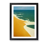 Enigmatic Beach Framed Print | A4 Black Framed Wall Art | Ready to Hang | Modern Beach Picture | Living Room Bedroom Lounge Office