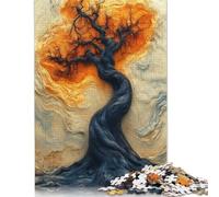 Enigmatic Surreal Tree - Mystical Abstract Art Puzzle 500 Piece Adult Jigsaw Puzzle Puzzles Wooden Puzzles Sustainable Puzzle for Adults | Games 500pcs (52x38cm)