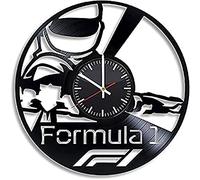 ENILSA Silent Round Wall Clock Automotive Formula 1 Racing Sports Car Supercar Vinyl Record Retro Wall Clock Birthday New Year Christmas Birthday Gift Personality Creative Gift