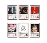 Enimoud Lil peep Posters Music Album Cover Posters for Room Aesthetic Print Set of 6 Wall Art for Girl and Boy Teens Dorm Decor 8x12 inch Unframed