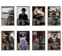 Enimoud NBA Youngboy Album Cover Posters - Rapper Posters Set of 8 Wall Art for Room Aesthetic - 8x12 inch Unframed