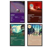Enimoud Tame Impala Poster Rock Band Music Album Cover Posters for Room Aesthetic Print Set of 4 Wall Art for Girl and Boy Teens Dorm Decor 8x12 inch Unframed