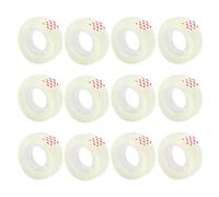 enithElite Clear Tape Rolls 1.8cm x 25m, 12-Pack Transparent Adhesive Tape