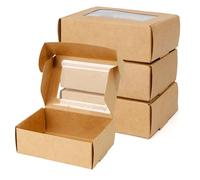 enithElite Gift Boxes, Small, Yellow, 20 Pcs, Kraft Paper, 8.5x6x3cm, Wedding Favour Boxes