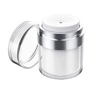 Enituo Airless Pump Jar, 30ml Refillable Container Cream Jar Vacuum Bottle Travel Size Empty Pump Dispenser Lotion Moisturiser Container for Drunk Elephant