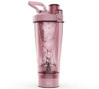 Enituo Electric Shaker Bottle, 600ml Rechargeable Shaker Cup for Protein Mixes and Pre Workout, Portable Gym Protein Blender for Meal Replacement Shakes | Leak-Proof w/Handle | BPA Free (Pink)