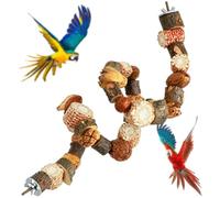 EnixwH 80 cm Budgies Toy Bird Cage Accessories Perches for Budgies Natural Wooden Poles for Parakeets Love Birds Finches and Other Small Pets