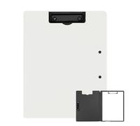 EnixwH A4 Clipboard Folder, Hinged, Clipboard Folder, High Performance Clips, Holds 100 Sheets, Can Hold A3 A4 Paper Clips, Portable File Management Folder for Studio and Office (Off White)