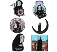 ENIXWH Brooch Princess Mononoke Tree Elves Doll Drop Oil Badge Pin Pin Christmas Gift Pack of 6