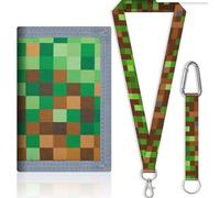 ENIXWH Children's Neck Pouch with Neck Strap Miner Game Triple Folded Wallet for Children's Birthday Party Bag Decoration Gamer Theme Party Accessories, b, Einheitsgröße, Cartoon