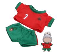 ENIXWH Clothing Set for doll 17 cm Dolls Football Jerseys Summer Clothing for Football Fans (Doll Not Included) (Red)