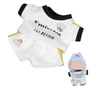 ENIXWH Clothing Set for doll 17 cm Dolls Football Jerseys Summer Clothing for Football Fans (Doll Not Included) (White)
