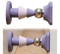 EnixwH Magnetic Door Stop, Magnetic Floor Door Stop, Cute Magnetic Floor Doorstop, Buddy Decorative Doorstop, for Balcony Bedroom Kitchen Bathroom Office Hotel (Purple)