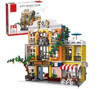 Enjbrick Creator House Clamping Blocks Compatible with Lego for Adults, Flowers City Music Club Modular House Kit for Friends Girls 1683 Pieces
