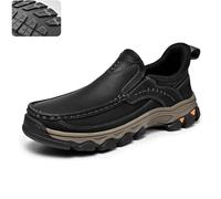 Enjerr Orthopedic Shoes Mens, Loafers Shoes for Men, Orthopedic Arch Support Leather Slip-on Loafers, Waterproof (A-Black, Adult, Men, 9, Numeric, UK Footwear Size System, Medium)