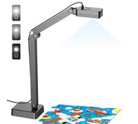 enjfeocy USB Document Camera, 8MP 2448P Doc Cam with Auto Focus, A3 Overhead Book Scanner, LED Light & Dual Mic, Foldable Classroom Document Camera for Teachers, Zoom, Mac, Windows, Chromebook