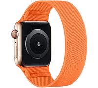 ENJINER Stretchy Nylon Solo Loop Bands Compatible with Apple Watch 38mm 40mm 41mm 42mm 44mm 45mm 46mm 49mm Ultra 2 iWatch Series 10 9 8 7 SE 6 5 4 3 2 1 Strap,Sport Elastic Braided Women Men, Bright