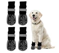 Enjiror 2Pairs Anti-Slip Dog Socks Paws Stop Licking Dog Paw Protectors with Grips Strong Traction Adjustable Dog Boots Dog Shoes for Large Dogs Senior Dogs Hardwood Floors Indoor Outdoor Walking
