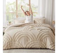 ENJOHOS Boho California King Comforter Set - Beige King Size Comforter Set, 3 Pieces Tufted Rainbow Bedding Comforters for All Season, Lightweight Soft Microfiber Comforter with 2 Pillow Cases