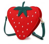 ENJOININ Fun Shape Purse for Women Novelty Handbags Unique Chain Crossbody Bag for Teens with Adjustable Shoulder Strap, Dark Red, S