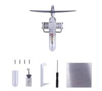 ENJOMOR Free Piston Stirling Motor Model with Propeller Head, Stirling Motor Model, Precise Technology Display for Office, Study, Laboratory and Technology Lovers, Gift for Adults