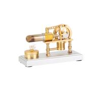 ENJOMOR Robinson Stirling Engine Model, Mini Hot Air Stirling External Combustion Engine Motor, Science Collectible Stirling, Physics Experiment Set for Adults, Desktop Decor