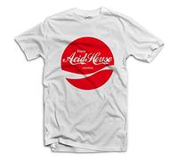 Enjoy Acid House Classics Rave EDM Music DJ Men's T-Shirt (Large, White)