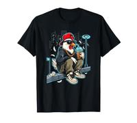Enjoy an iced Coffee with a Cool Hen in the Night City T-Shirt