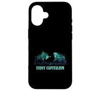 Enjoy Capitalism Bull Bear Stock Market Trader Case for iPhone 16