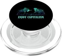 Enjoy Capitalism Bull Bear Stock Market Trader PopSockets PopGrip for MagSafe