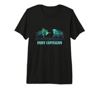 Enjoy Capitalism Bull Bear Stock Market Trader Premium T-Shirt