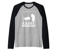 Enjoy Capitalism Bulls and Bears Raglan Baseball Tee