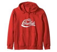 Enjoy Challah Baking Jewish Bread Shabbat Shalom Kosher Food Zip Hoodie