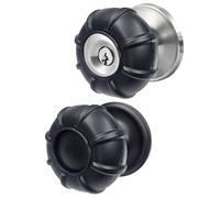Enjoy Cover | 2 Pack Upgraded Ergonomic Design Door Knob Cover Grips, Non-Slip, Arthritis and Senior Living Aids, Universal Size (Black)