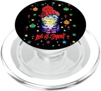 Enjoy Cute Colorful Christmas Cat Let's Snow Graphic Fun PopSockets PopGrip for MagSafe