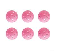 Enjoy Evening Games With 6 Pack Of Glow In The Dark Pickleball Balls And Standardized For Optimal Performance(Pink)