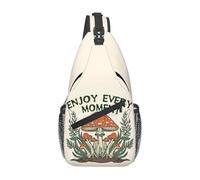 Enjoy Every Moment Magic Mushrooms Thicket Sling Bag Trendy Chest Bag Anti Theft Daypack For Casual Sports Cycling