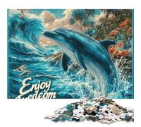 Enjoy Freedom Wooden Jigsaw Puzzle for Adults Fun 500 Piece Stress Relief Education Game Toy Intellectual Game Decoration Relaxation And Intelligence 500pcs (52x38cm)