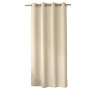 Enjoy Home Basic Polyester Curtain with 8 Silver Eyelets Diameter 4 cm 140 x 240 cm Ecru
