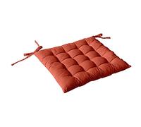 Enjoy Home Quilted Chair Cushion, Terracotta Square 15 x 15 cm, 100% Cotton, Tie Attachment, Ideal for Comfortable Seating, Panama Collection